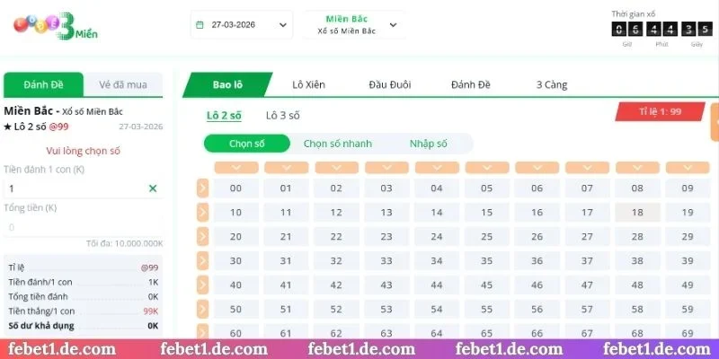 2 nền tảng chơi xổ số Febet cực hấp dẫn