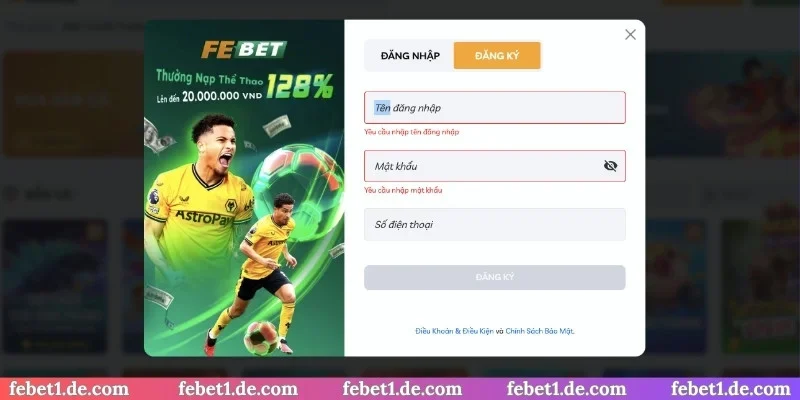 Biểu mẫu đăng ký FEBET